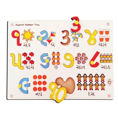 Gujarati Numbers Picture Tray skillofun
