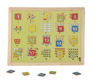Magnetic Twin Play Tray - Number Scene (1-20)