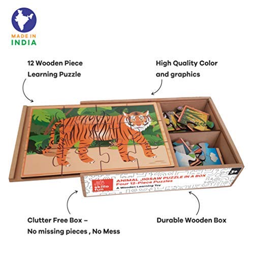 Wild Animals Puzzle in a Box
