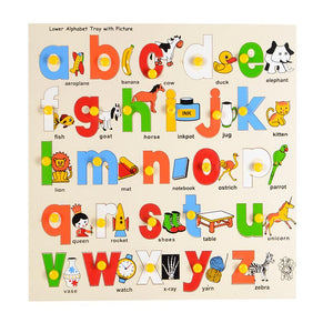 Lower Alphabet Shape Tray with Picture (Knobs)