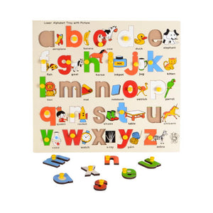 Lower Alphabet Shape Tray with Picture (Knobs)