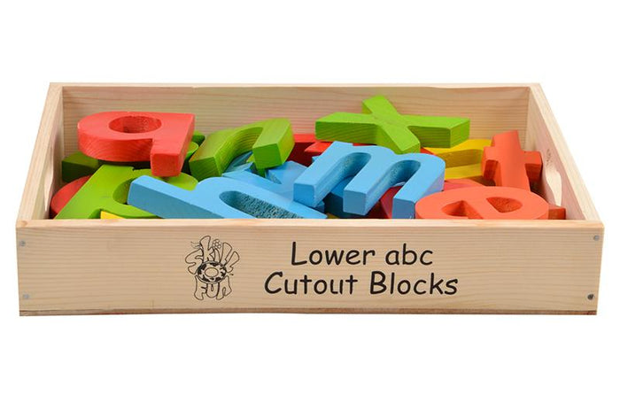 Lower abc Colored Cutout Blocks