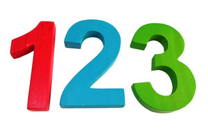 Number Cutout Coloured Blocks