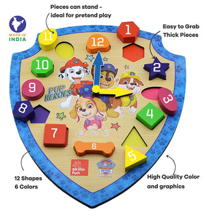 PAW PATROLL SHAPES SORTER CLOCK