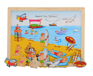 Magnetic Twin Play Tray - The Beach