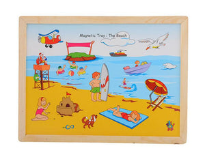 Magnetic Twin Play Tray - The Beach