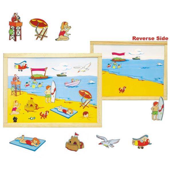 Magnetic Twin Play Tray - The Beach