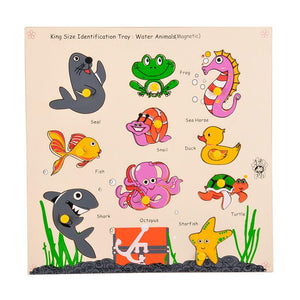 Magnetic King Size Identification Tray - Water Animals