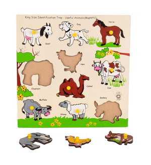 Magnetic King Size Identification Tray - Useful Animals
