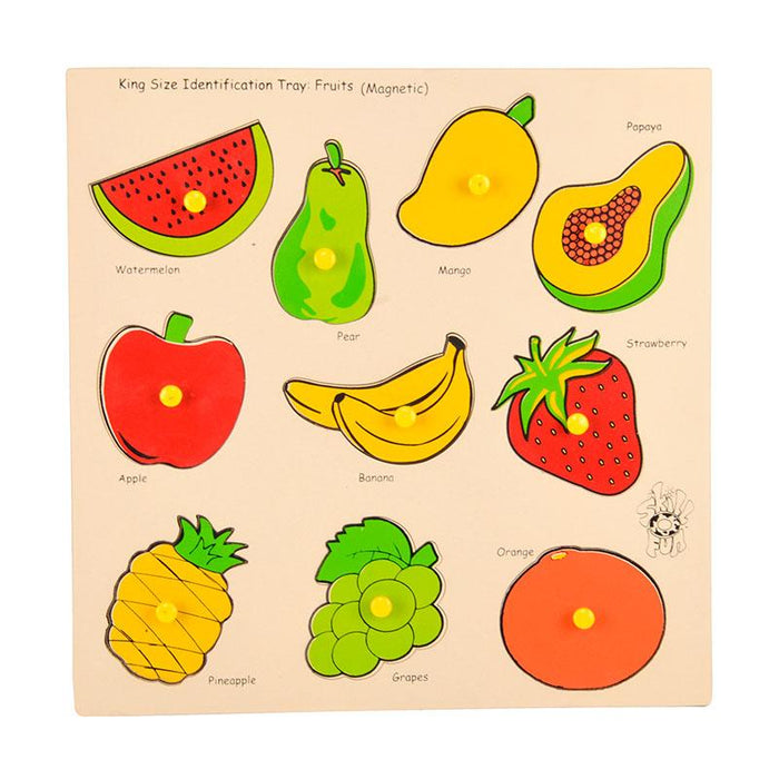 Magnetic King Size Identification Tray - Fruits