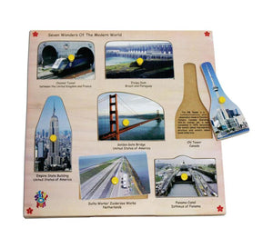 Magnetic King Size Identification Tray - Seven Wonders of The Modern World
