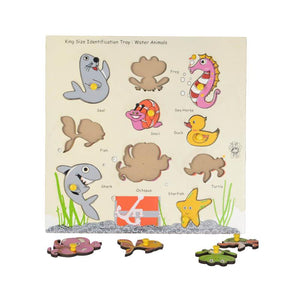 King Size Identification Tray - Water Animals